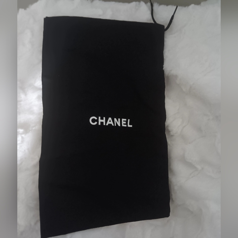 CHANEL Black and White Dust Bag 12.5"x7.5"